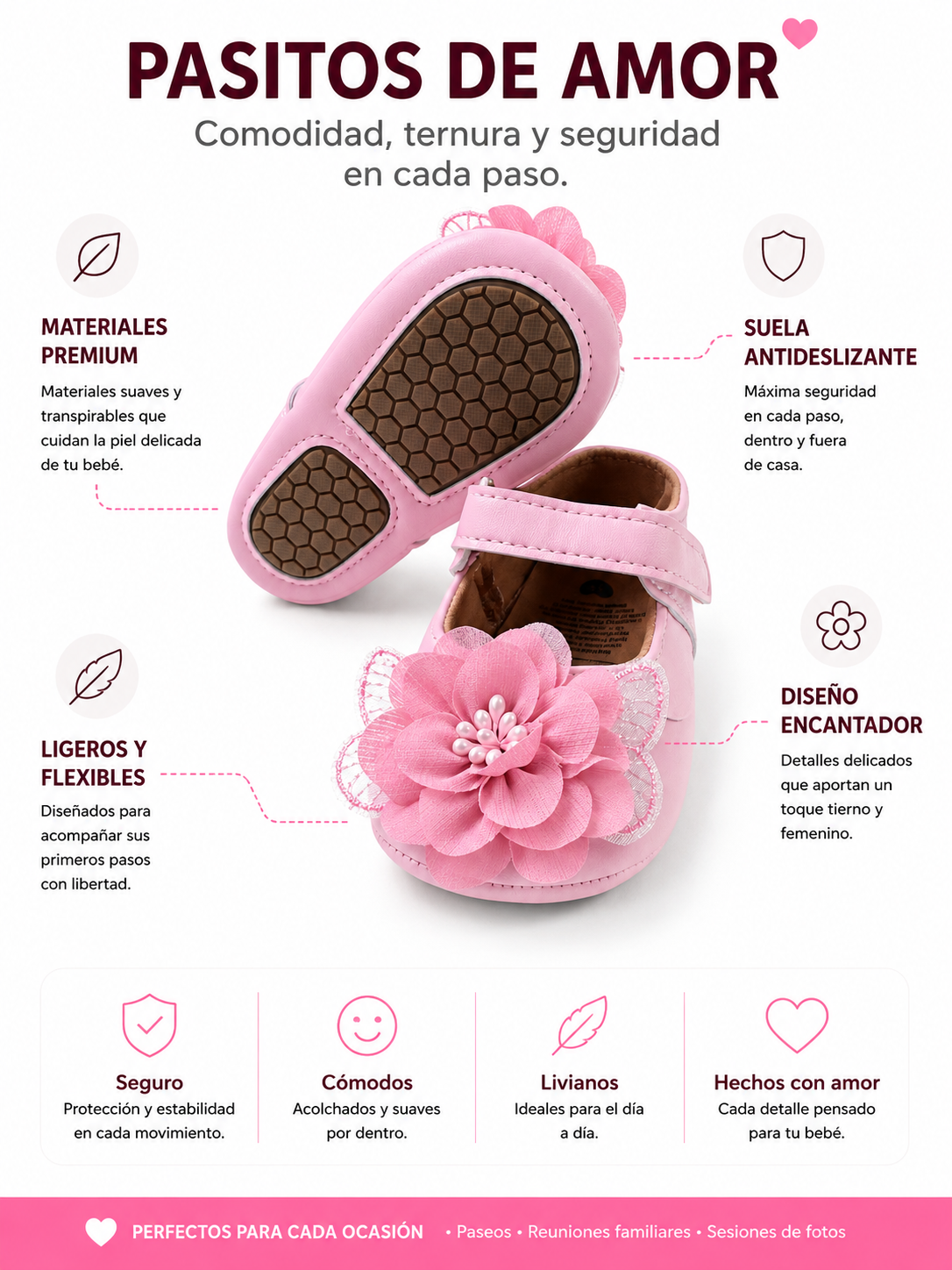 zapatilla Rosa