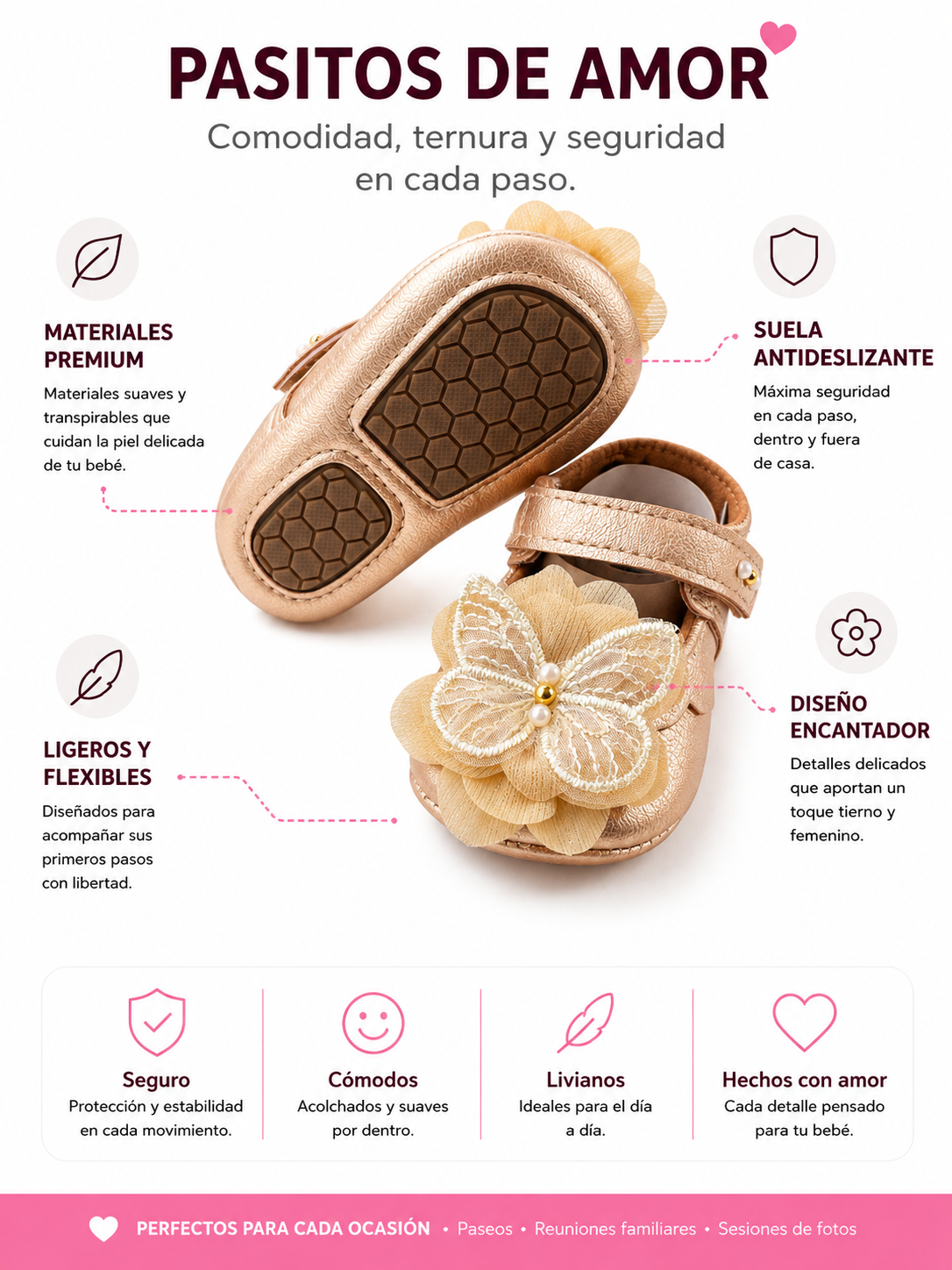 Zapatilla Dorada